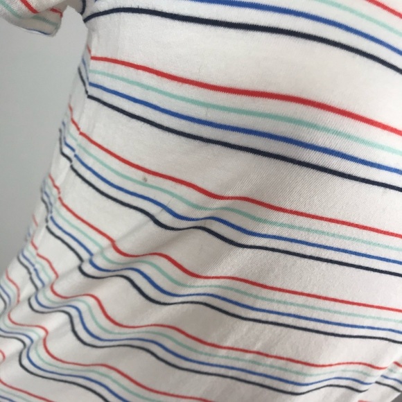 J. Crew White Colorful Striped T Shirt Dress Size XS - Picture 5 of 7